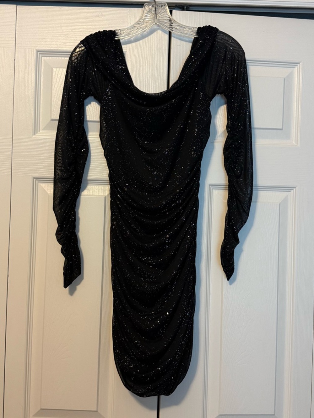 Sparkly Off The Shoulder Mini Dress - Picture 2 of 5
